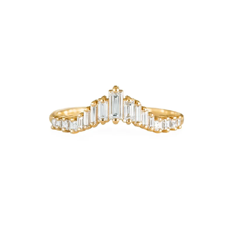 Art Deco Tapered Baguette Diamond Ring