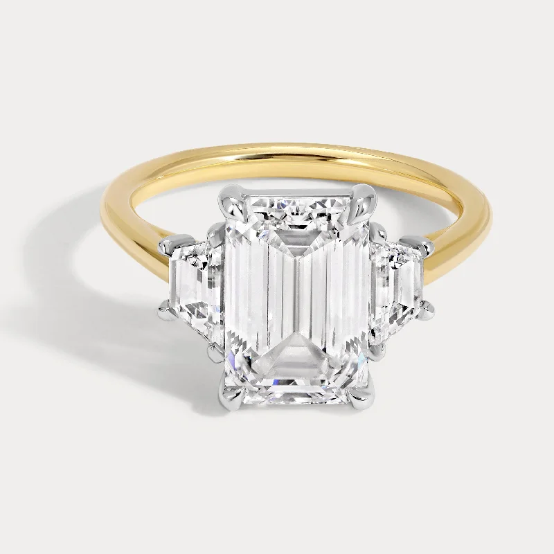 Ashley - 3.53ct Emerald Cut Lab Grown Diamond Ring