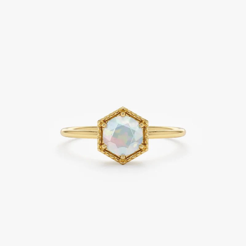 Hexagon Opal Ring, Anaya