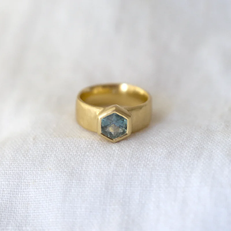 Montana Sapphire Hexagon - One of a Kind