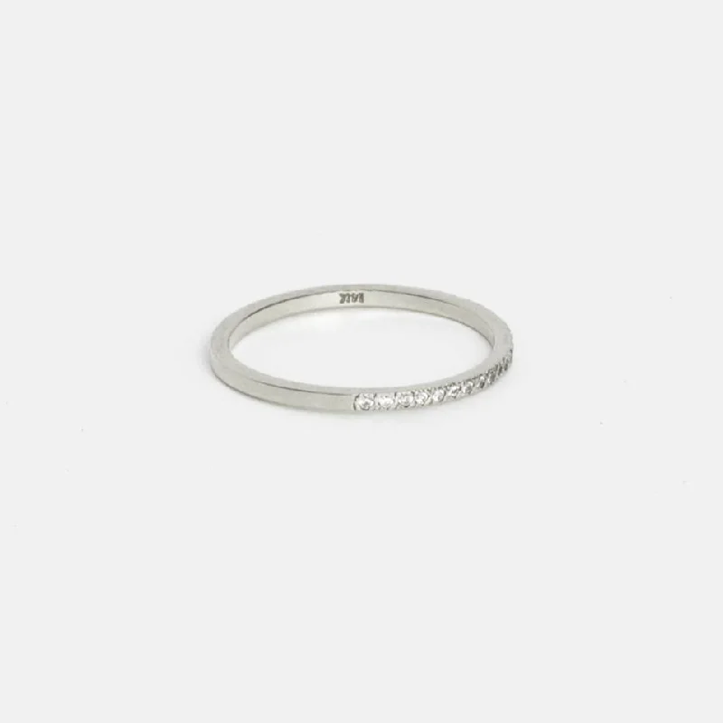 Eile Ring in White Gold with Diamonds