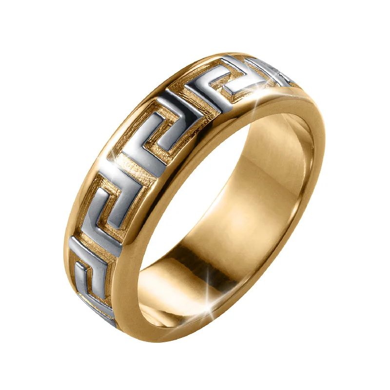 Greek Key Band Ring