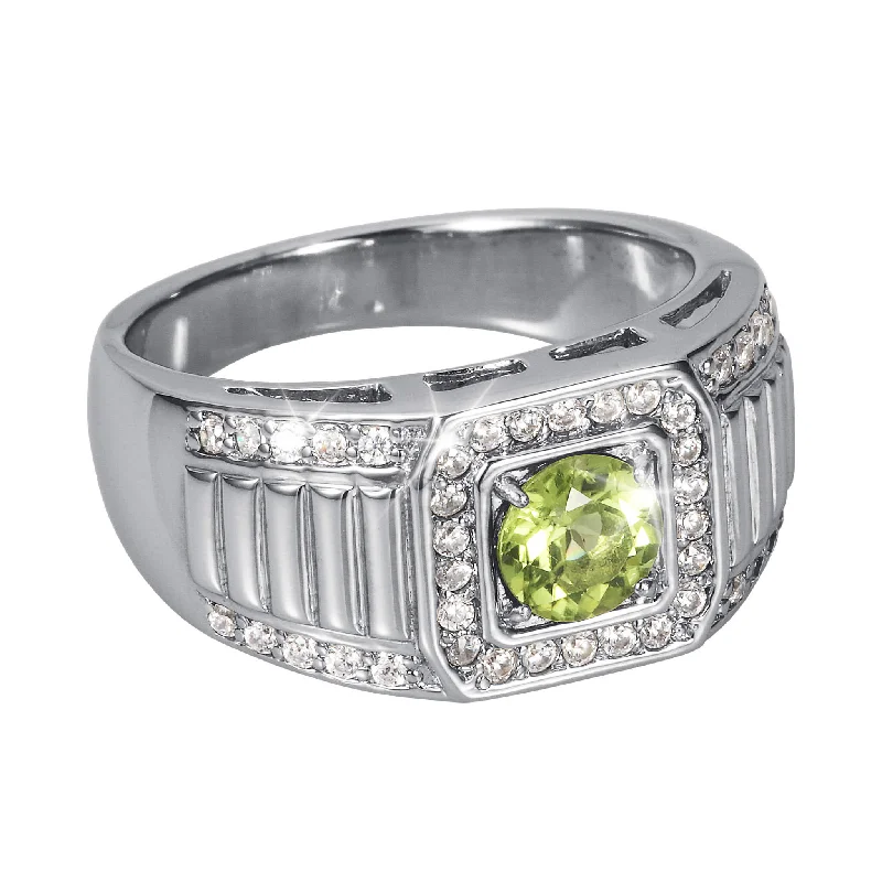 Peridot Horizon Men's Ring