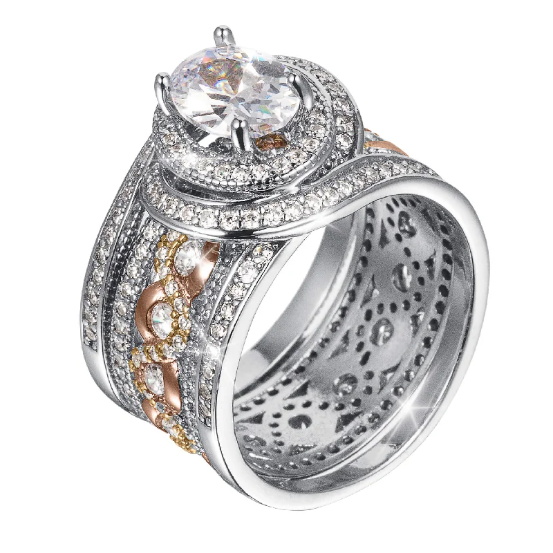 Rose Radiance Bridal Ring Set