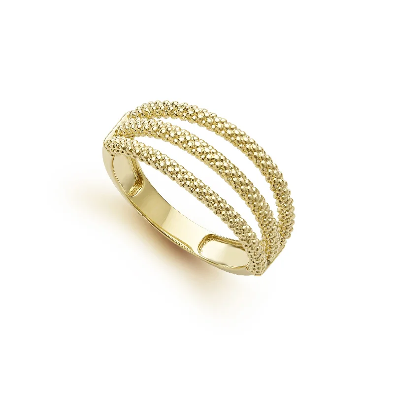 Signature Caviar 18K Gold Superfine Caviar Ring