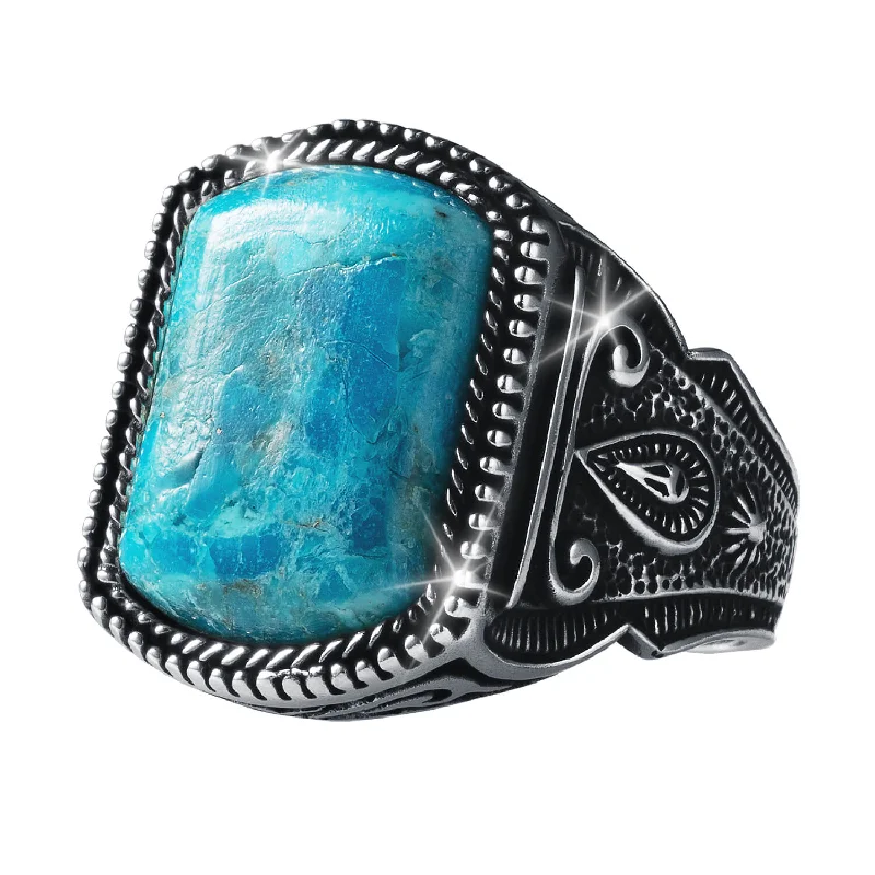 Turquoise Knight Men's Ring