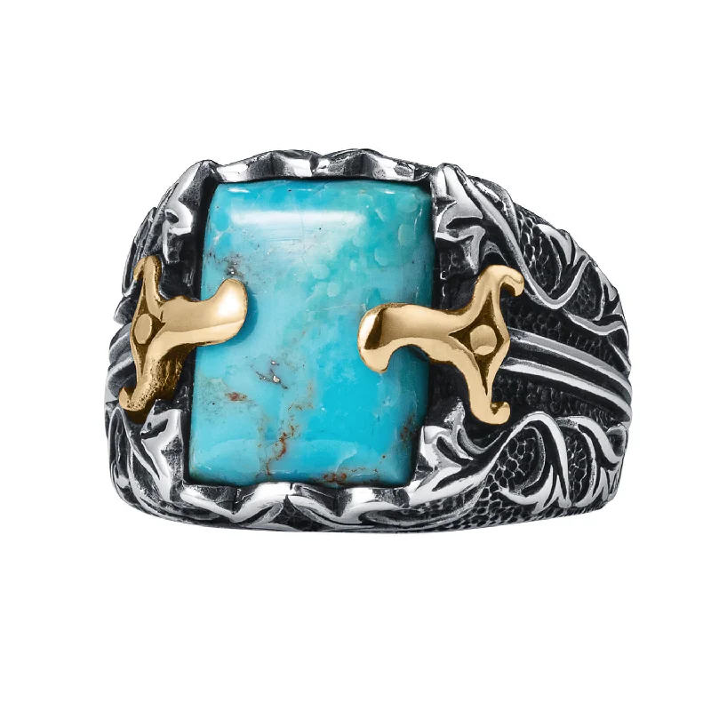 Turquoise Sabre Men's Ring