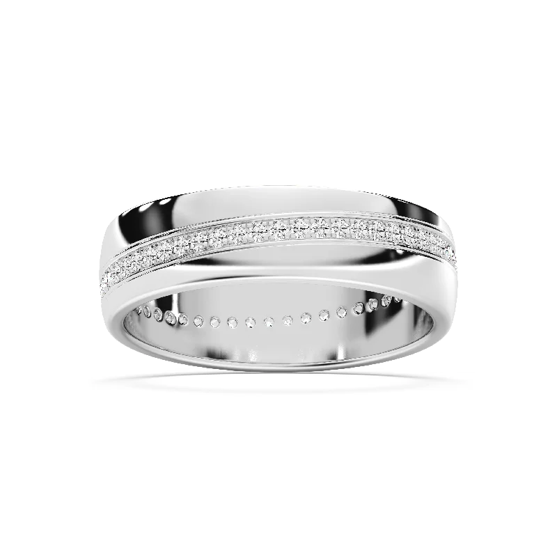 Curved Accent Diamond Band