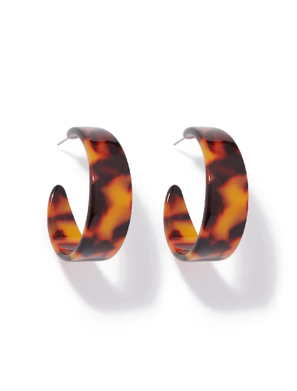 Arden Acrylic Hoop Earrings