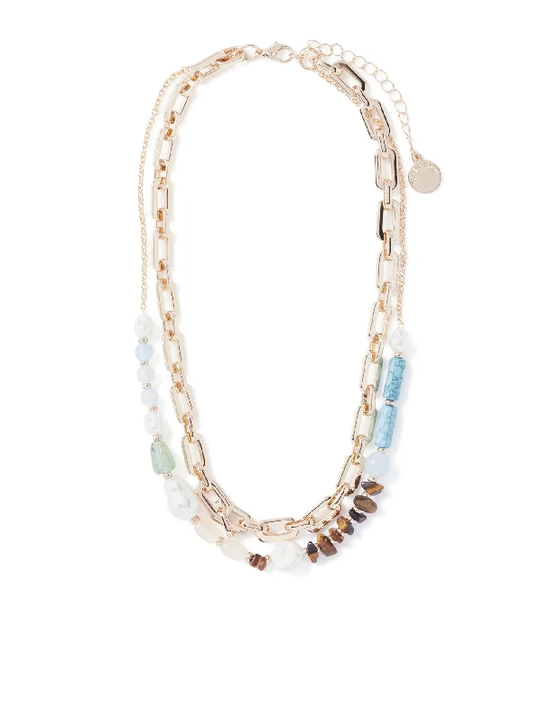 Briella Layered Bead Necklace