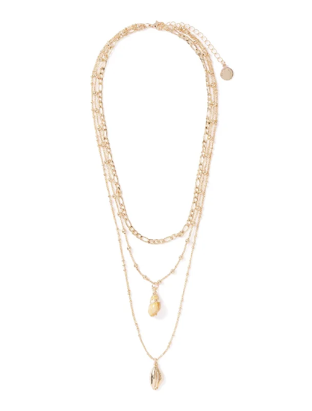 Finley Shell Fine Layered Necklace