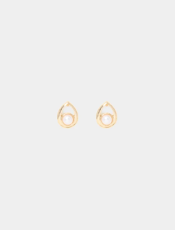 Sanchia Small Pearl Teardrop Earrings