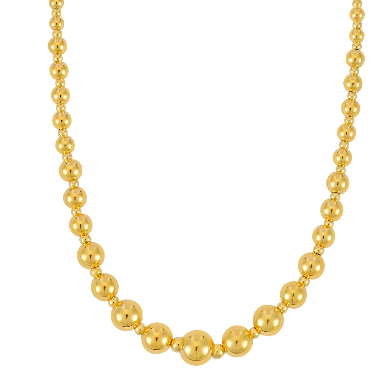 14K Gold Graduated Statement Pallina Necklace