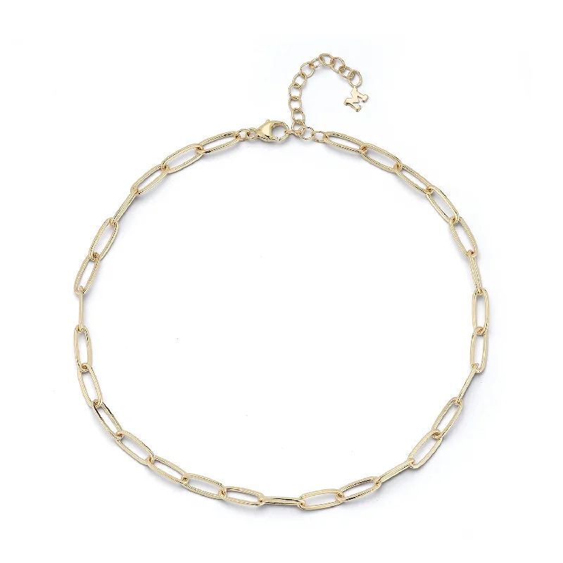 14kt Paperclip Chain Anklet