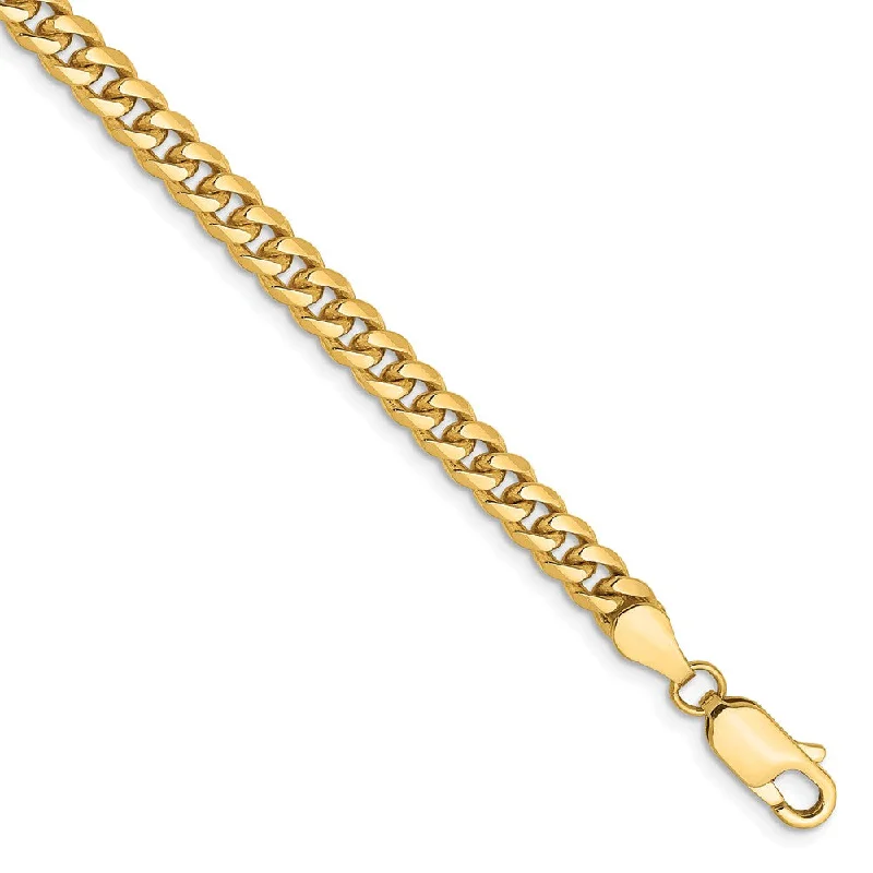 4.25mm, 14k Yellow Gold, Miami Cuban (Curb) Chain Bracelet