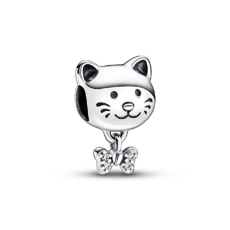 Pet Cat & Bow Charm