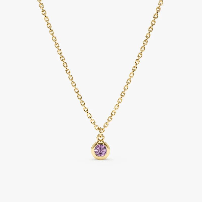 Amethyst Charm Necklace, Vienna