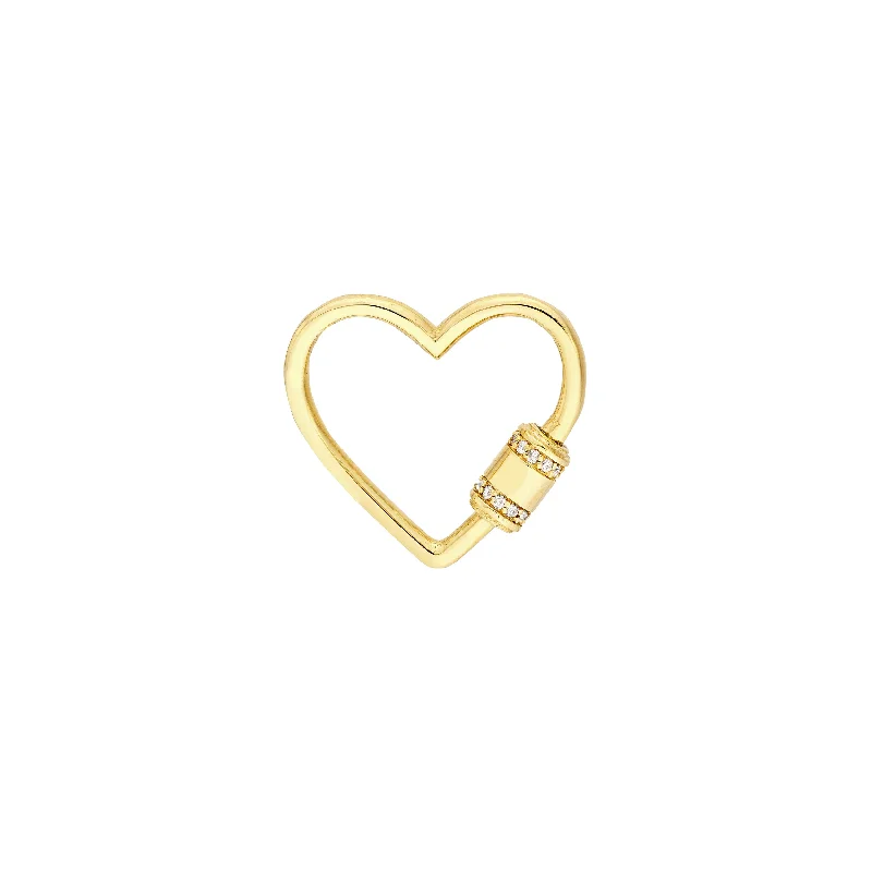 Diamond Barrel Twist Heart Clasp