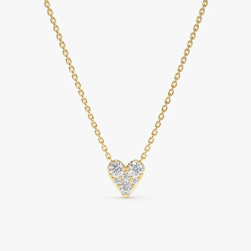 Diamond Inlay Heart Necklace, Riley