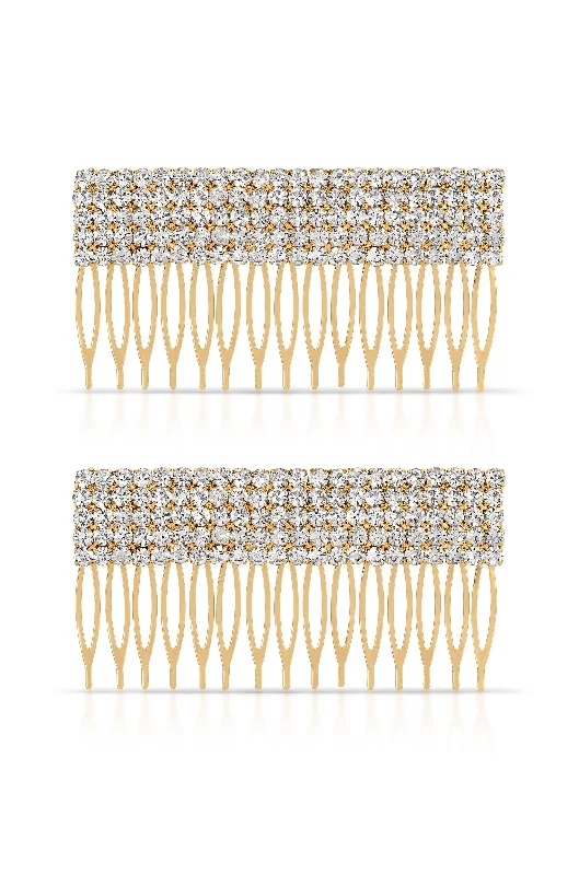 Dynasty Hair Comb Set in Crystal