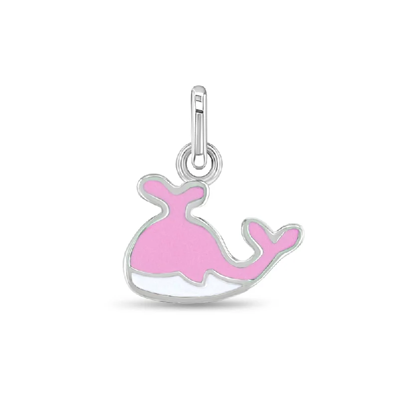 Enamel Whale Charm Kids / Children's / Girls for Charm Bracelet - Sterling Silver