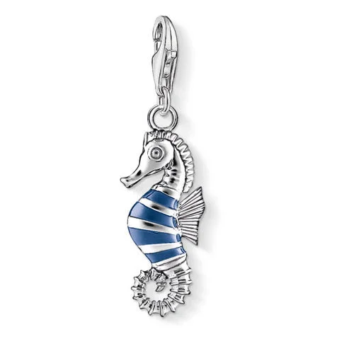 Enameled Seahorse Charm