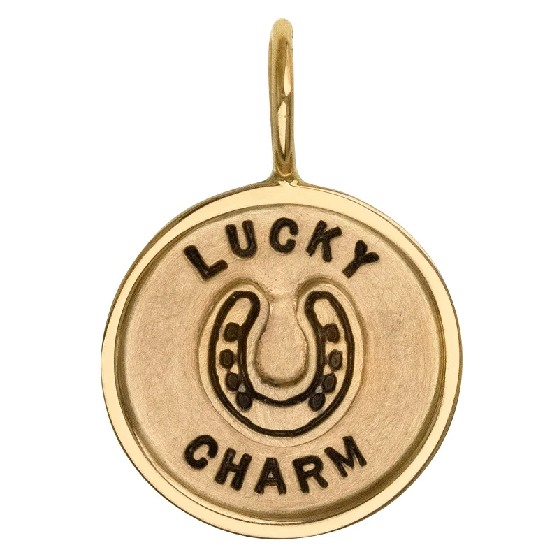 Gold Lucky Charm Round Charm