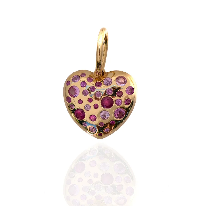 Lawson Dahl Pink Sapphire Love Heart Pendant