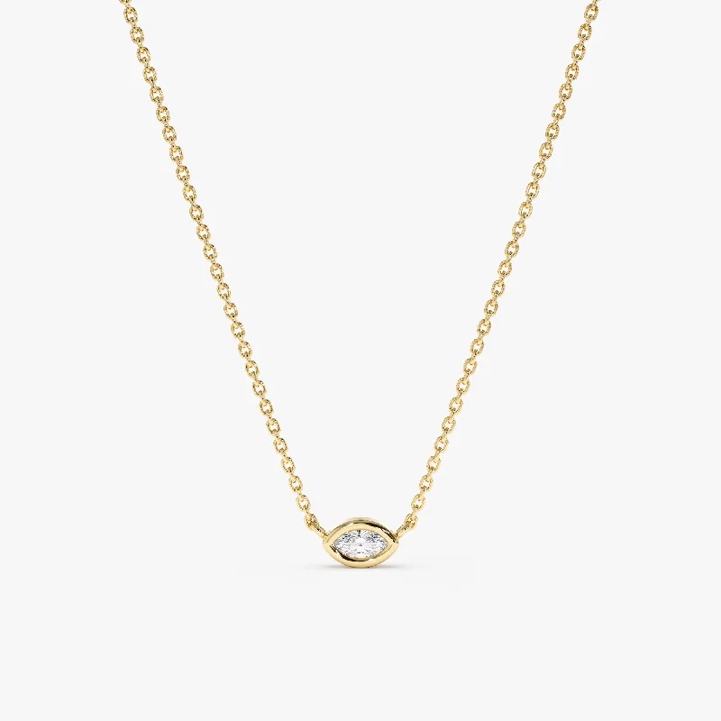 Marquise Diamond Eye Necklace, Maisie