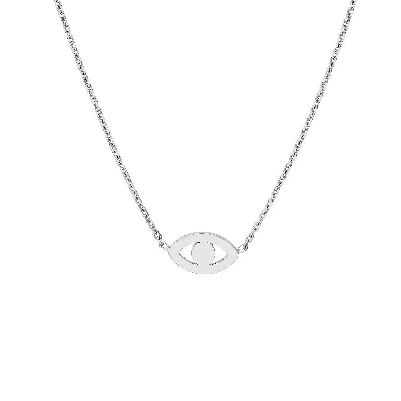 Mini Evil Eye Cutout Adjustable Necklace