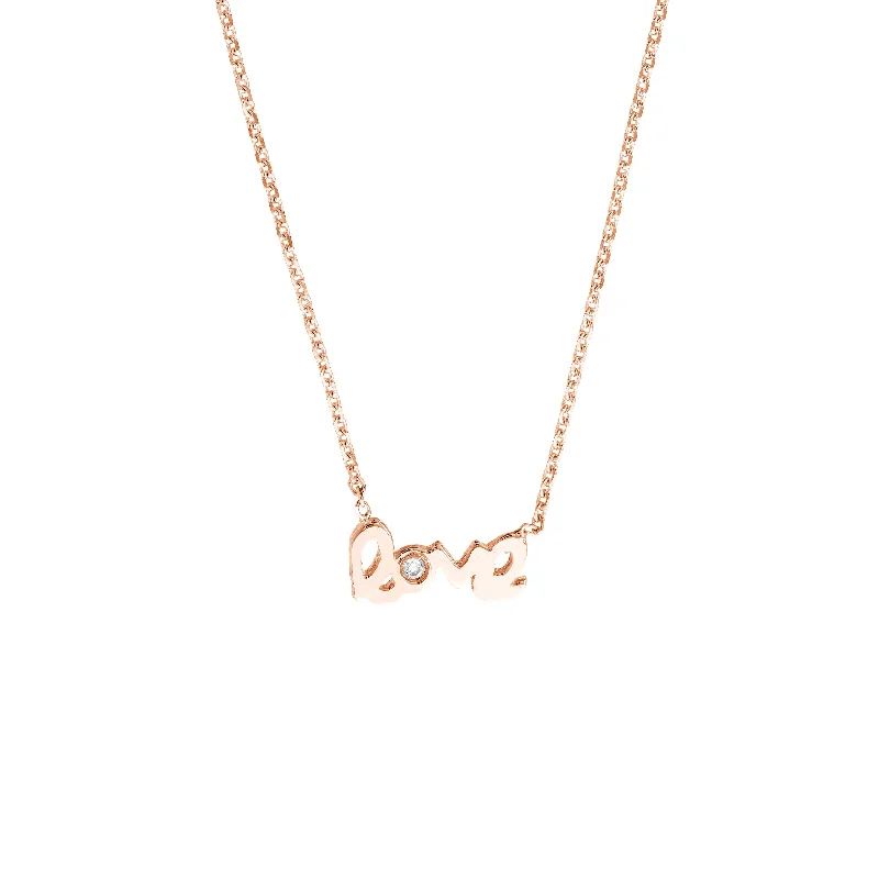 Mini Love Necklace with 1/50ct Diamond