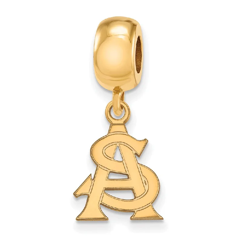 14k Gold Plated Silver Arizona State University Sm Dangle Bead Charm