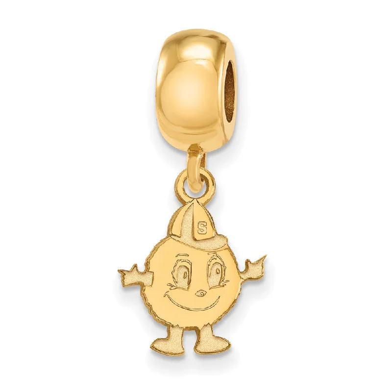 14k Gold Plated Silver Syracuse University Sm Dangle Bead Charm