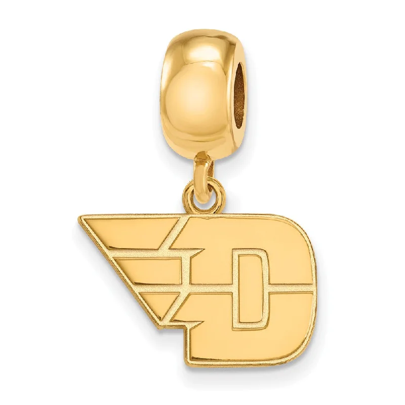 14k Gold Plated Silver University of Dayton Sm Dangle Bead Charm