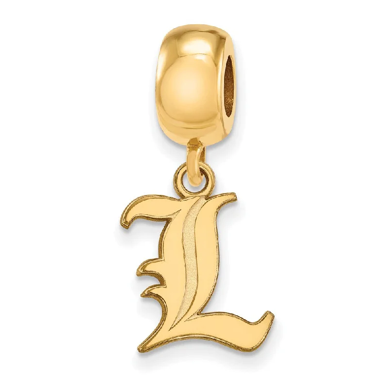 14k Gold Plated Silver University of Louisville 'L' Dangle Bead Charm