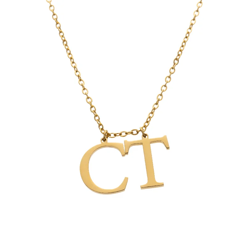 Personalized Uppercase Initials Necklace