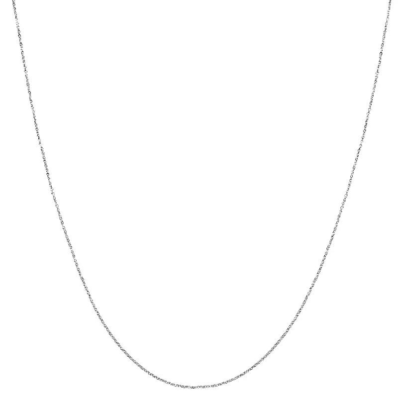 Platinum 0.97mm Oval Cable Chain