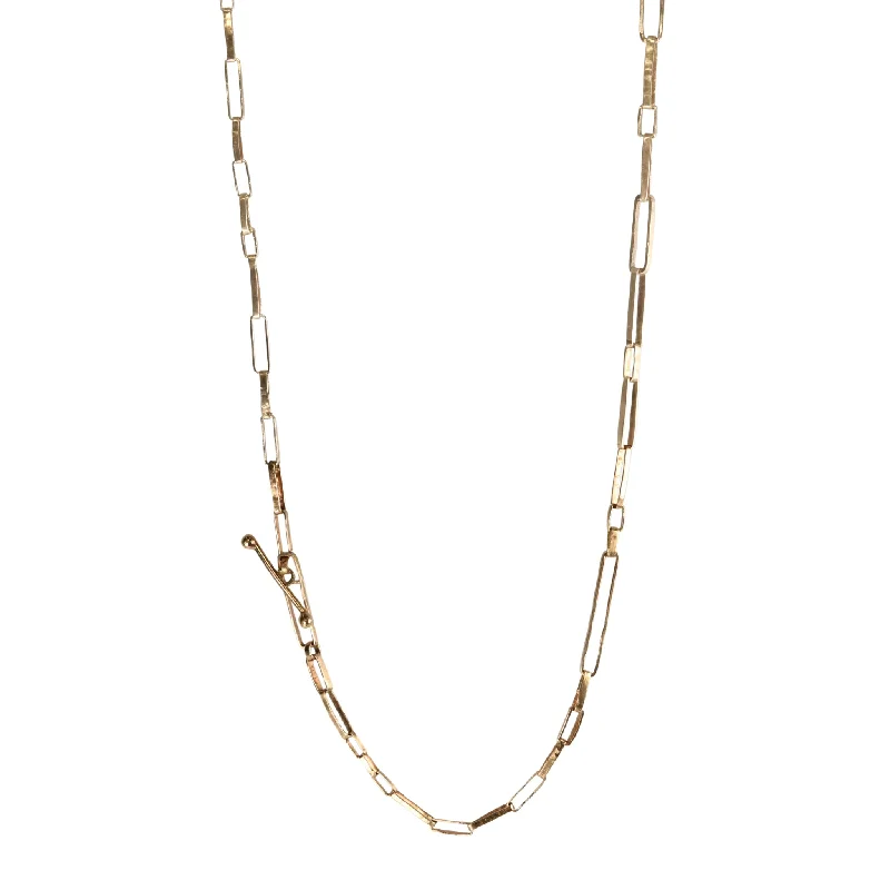 "Stella" 14K Gold Handmade Rectangular Link Necklace