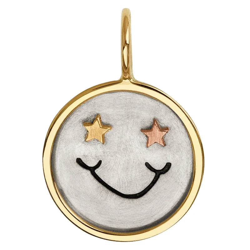 Smiley Face Round Charm