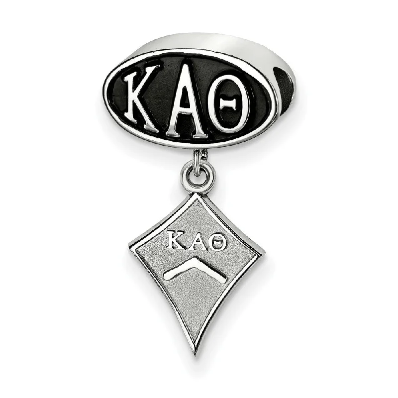 Sterling Silver Kappa Alpha Theta with Kite Dangle Bead Charm