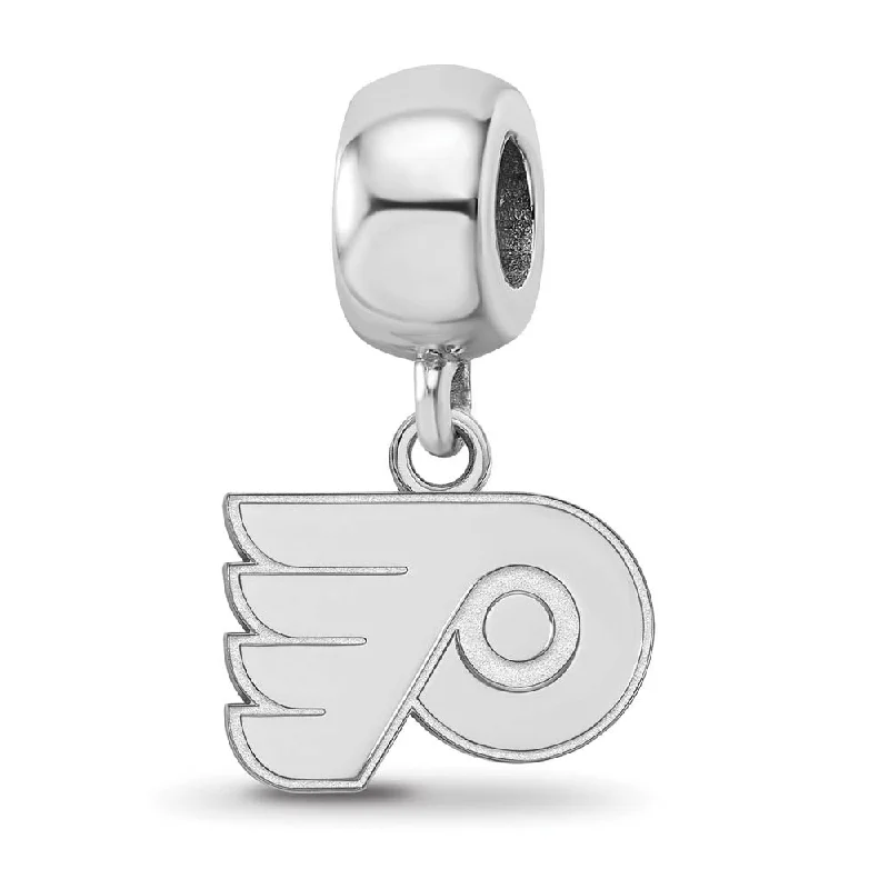 Sterling Silver Rhodium Plated NHL Philadelphia Flyers XS Dangle Bead