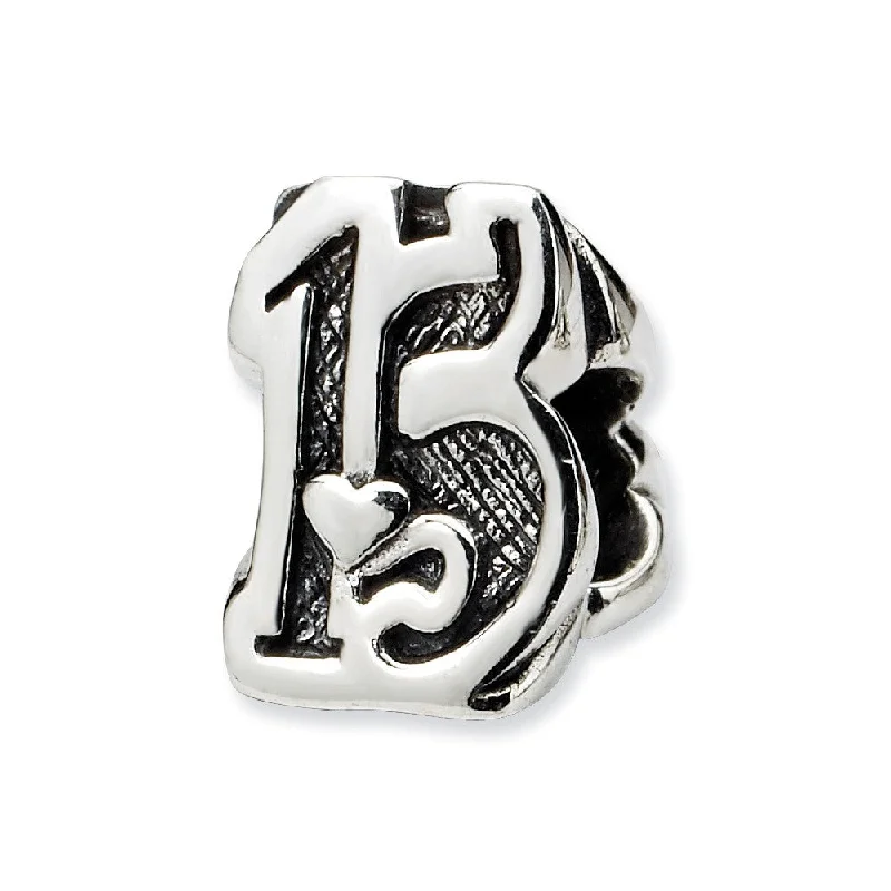 Sterling Silver Special Year Number 15 Bead Charm