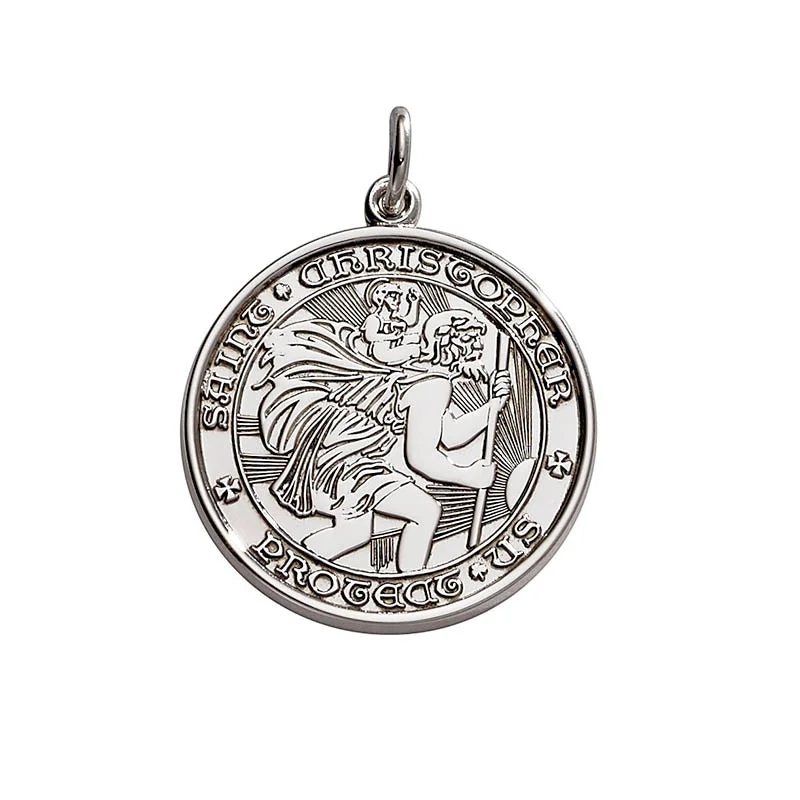 Sterling Silver St. Christopher Medal Pendant