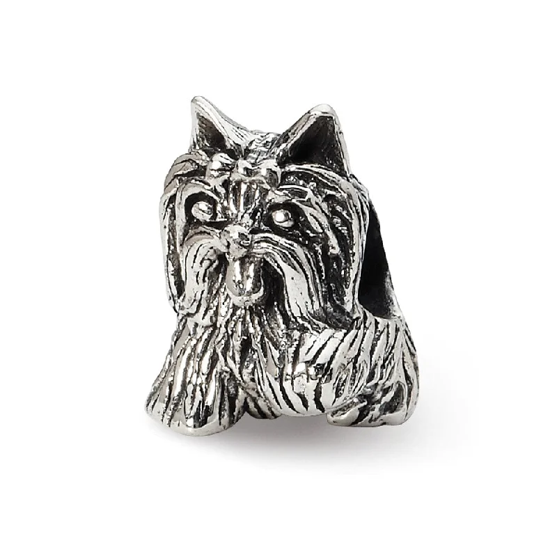 Sterling Silver Yorkshire Terrier Bead Charm