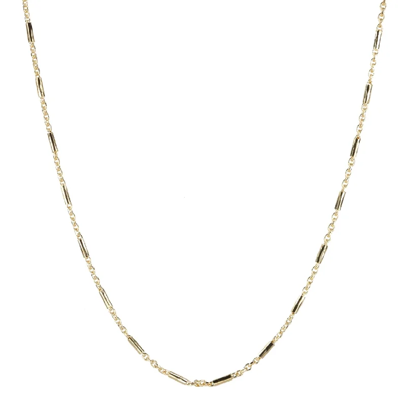 Gold Octagon Tube Chain