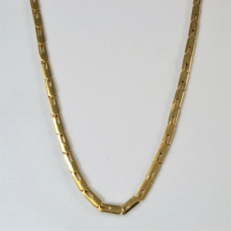 10k Yellow Gold Bar Chain | 16" |