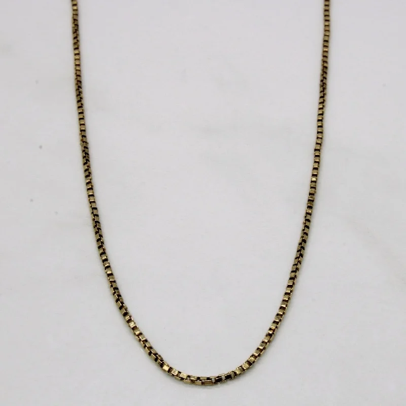 10k Yellow Gold Box Link Chain | 24" |