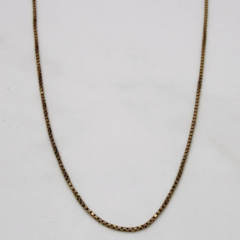 10k Yellow Gold Box Link Chain | 18" |