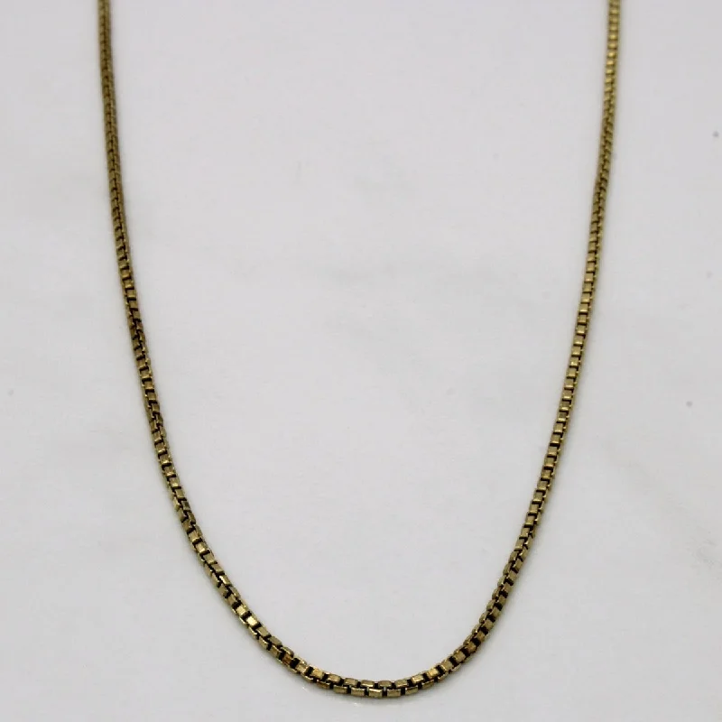 10k Yellow Gold Box Link Chain | 24" |