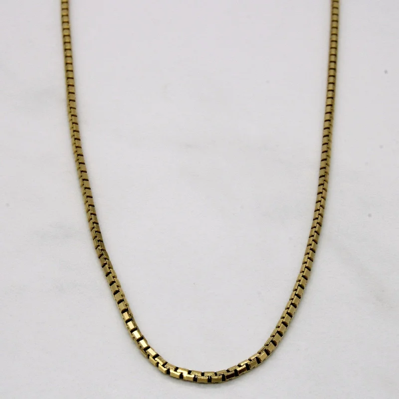 10k Yellow Gold Box Link Chain | 18" |